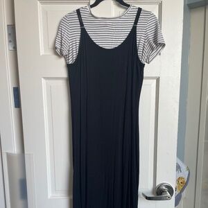Calvin Klein midi/maxi black and white casual dress